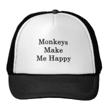 Os macacos fazem-me feliz boné