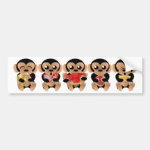 Os macacos que gostam dos frutos adesivo
