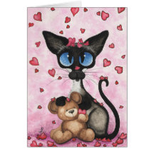 Os namorados do gato Siamese sejam meus urso por B Cartao