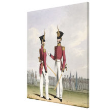 Os oficiais de campo dos fuzileiros navais reais,  impressão de canvas esticada