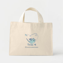 Os presentes do Twitter com seu nome de usuário se Bolsas De Lona