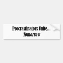 Os procrastinadores unem-se adesivos