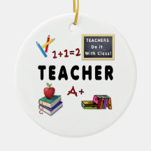 Os professores fazem-no com classe ornamentos para arvore de natal