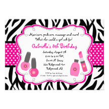 Os termas pretos & brancos das meninas da zebra co convites personalizado