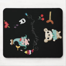 Ossos engraçados do ninho da cereja do gritar do m mouse pad