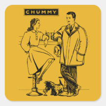 Ouro 1935 Chummy Adesivo Quadrado