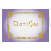 ouro celta no cartão roxo das cruzes thankyou