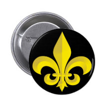 Ouro da arte da flor de lis boton