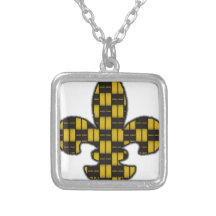 Ouro do preto da flor de lis do carnaval bijuterias personalizadas