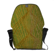 Ouro e a bolsa mensageiro verde do rickshaw da art