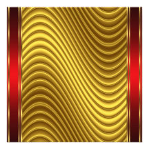 Ouro e convite vermelho do art deco