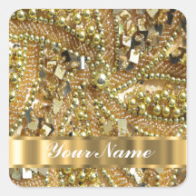 Ouro elegante que bling adesivo