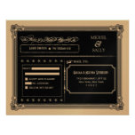 Ouro metálico & DIY preto que Wedding RSVP Convite Personalizados