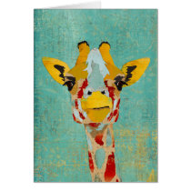 Ouro que espreita girafas Notecard cartões