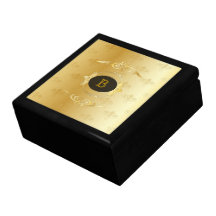 Ouro & Redemoinhos-Monogramed Caixa De Presente