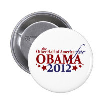 Outra metade de América para Obama 2012 broches