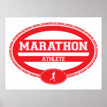 Oval da maratona para atletas e espectadores impressão