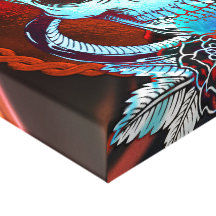 Oxygentees que vive para baixo sob canvas impressão de canvas envolvida