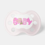 Pacifier cor-de-rosa do bebê do BEBÊ