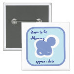 pacifier dos azuis bebés logo a ser mamãe broches