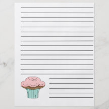 Páginas da pasta da receita do cupcake panfletos personalizados
