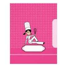 Páginas para receitas - cabeçalho temático do cozi papéis de carta personalizados
