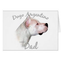 Pai 2 de Dogo Argentino Cartão
