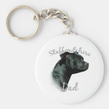 Pai 2 de Staffordshire bull terrier Chaveiros