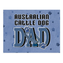 PAI australiano do cão do gado Cartoes Postais