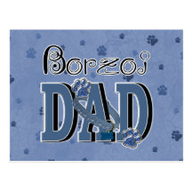 PAI do Borzoi Cartao Postal