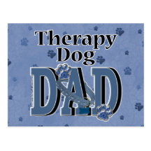 PAI do cão da terapia Cartões Postais