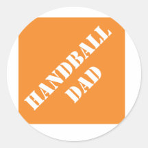 Pai do handball de Dadisms Adesivo Em Formato Redondo
