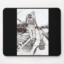 Pai e bebê mouse pad