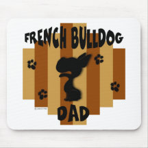Pai Mousepad do buldogue francês