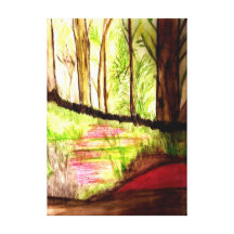 Painel Canvas Floresta Impressão Em Canvas