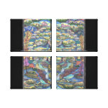 País das maravilhas da cachoeira dos microcosmos impressão de canvas esticadas