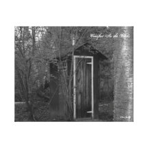 PAÍS OUTHOUSE-BLACK & CANVAS BRANCAS IMPRESSÃO DE CANVAS ENVOLVIDA