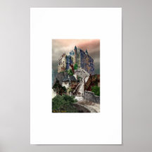 Paisagem com castelo IV Posteres
