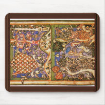 Paisagem da floresta por Meister Der Carmina Buran Mousepads