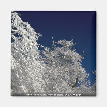 Paisagem do inverno, inverno de Nova Inglaterra, E Imã