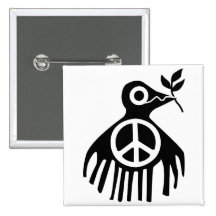 Pájaro de la Paz. Pin Botones