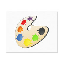 Paleta da arte impressão de canvas envolvida