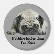 Palhaço do Pug no ímã do coração Imãs