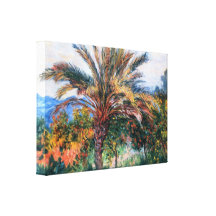 Palmeira em Bordighera - Claude Monet Impressão De Canvas Esticada