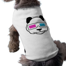 panda 3D Camisa Para Cães