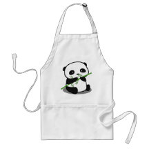Panda bonito avental