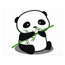 Panda bonito cartoes postais