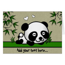 Panda confiante cartão