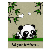 Panda confiante cartões postais
