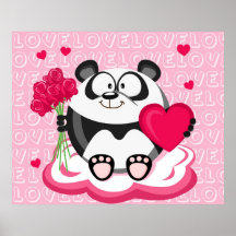 Panda do dia dos namorados poster